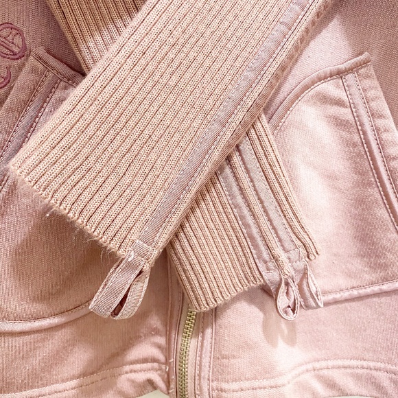 Parasuco Ribbed Silky Pocket Zip Up Baby Pink XS - Picture 9 of 10
